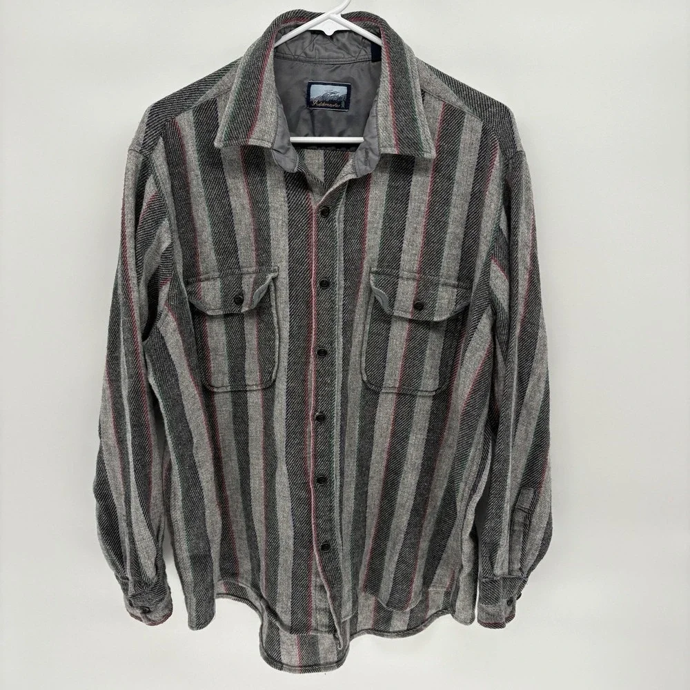 Vintage Fieldmaster‎ Shirt Wool Blend Flannel Button Pockets Barn Chore Men XL